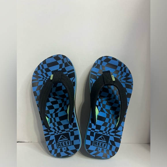 Reef Blue and Black Toddler Flip Flops-Little Ahi - Picture 1 of 4
